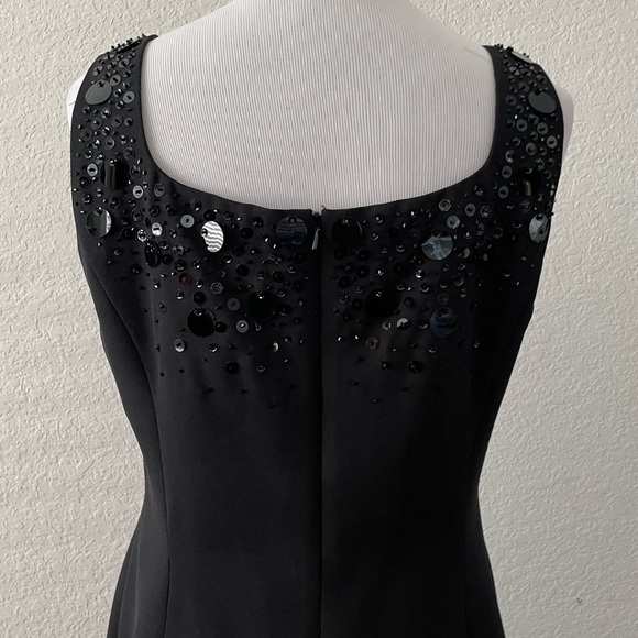 Vintage 90’s Sequin Liz Claiborne Crepe Cocktail Dress - Picture 7 of 11